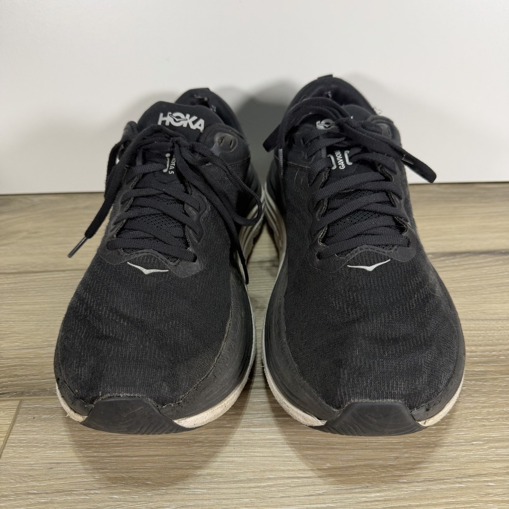 HOKA Gaviota 5 Men's Athletic Running Shoes Black White Size 10 D - Picture 3 of 8